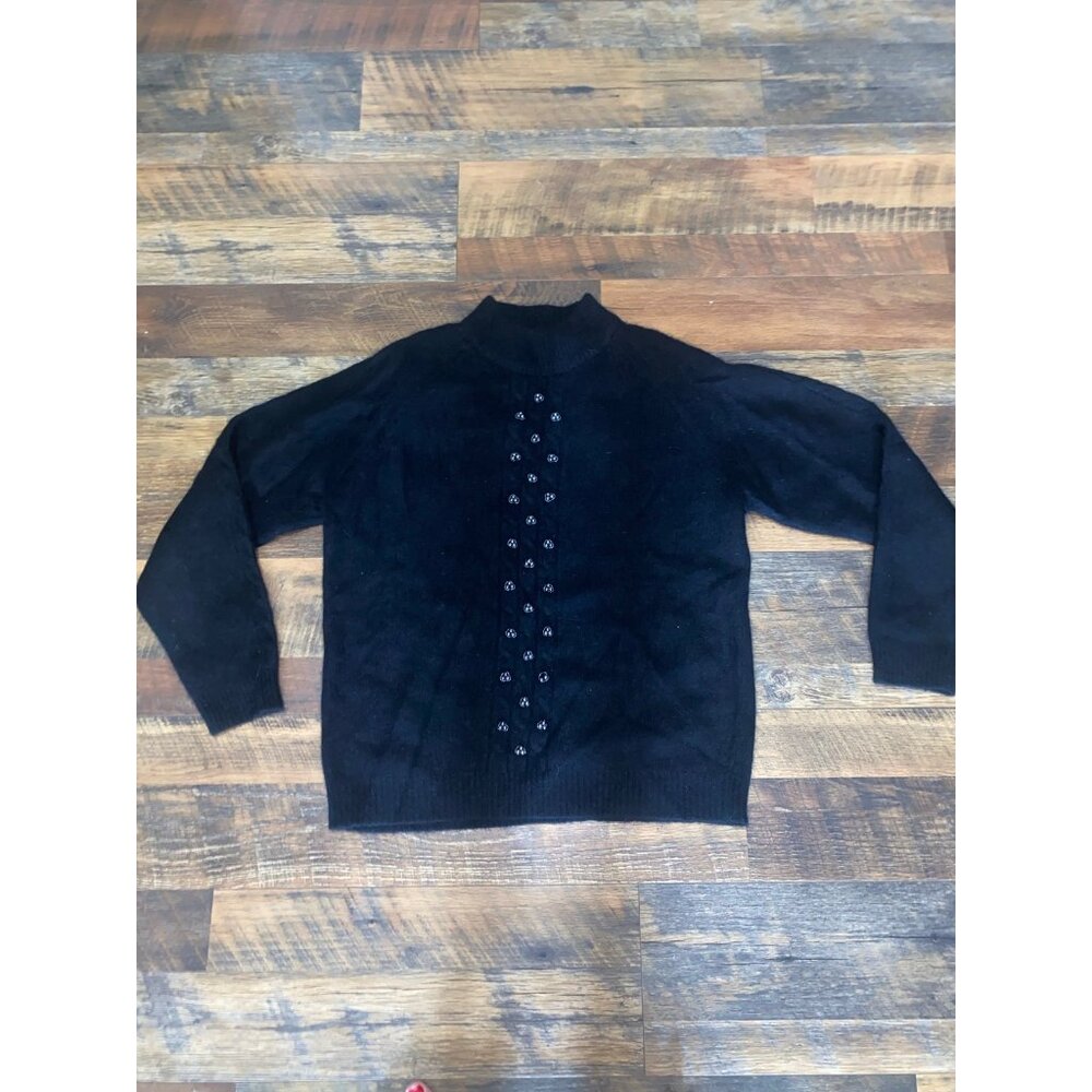Hasting & Smith Lambswool and Angora beaded sweater vintage‎